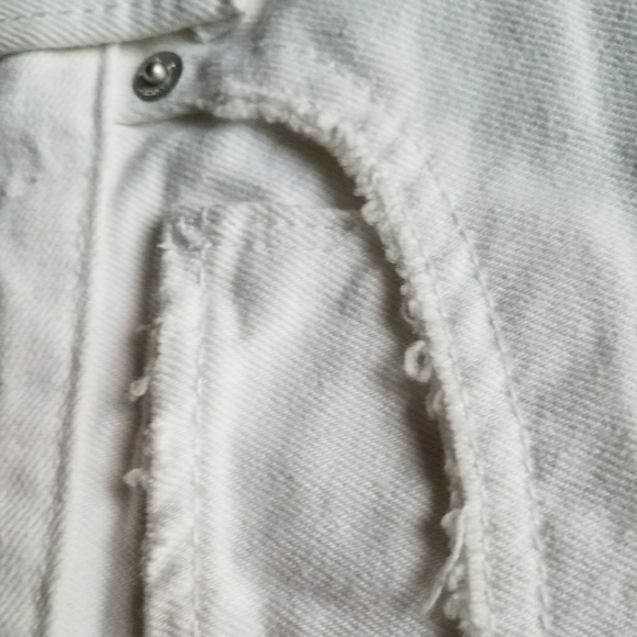 Lucky Brand Distressed White Denim Shorts - Picture 3 of 4